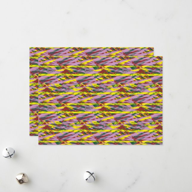 a very colourful pattern with a lot of different c holiday card (Front/Back In Situ)