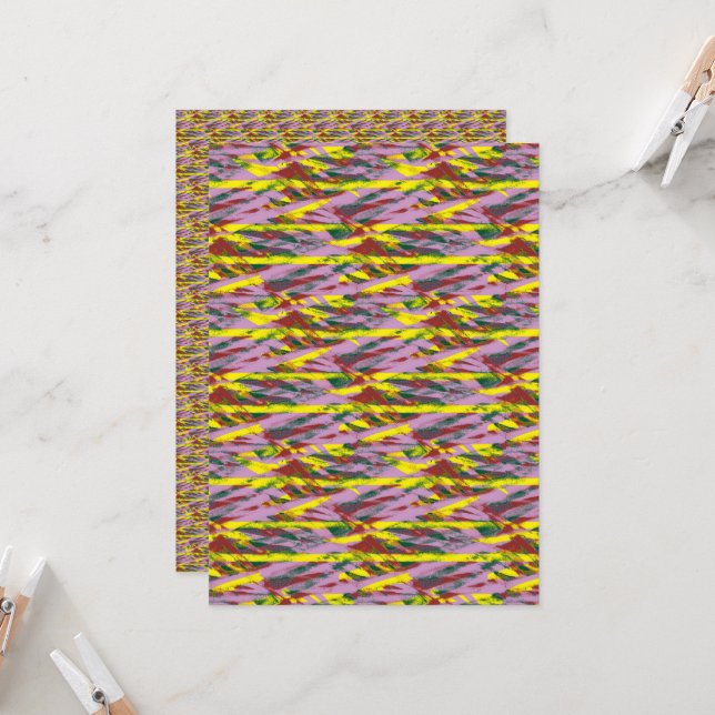 a very colourful pattern with a lot of different c invitation (Front/Back In Situ)