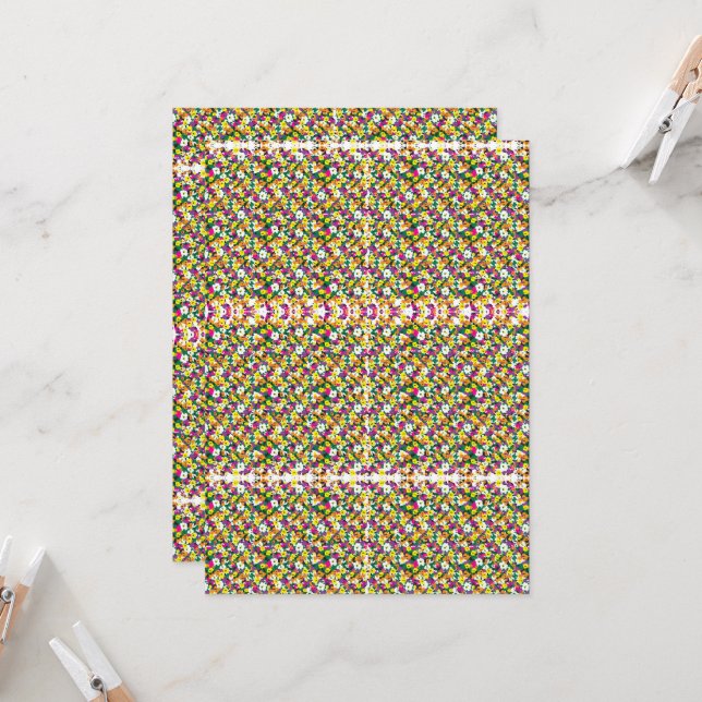 a very colourful pattern with a lot of different c invitation (Front/Back In Situ)