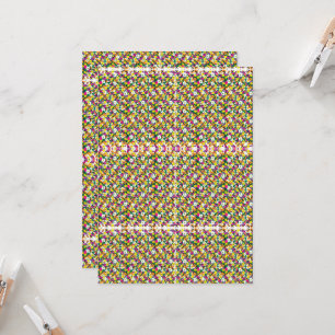 a very colourful pattern with a lot of different c invitation