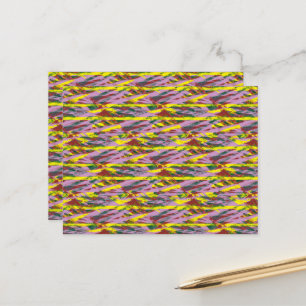a very colourful pattern with a lot of different c postcard