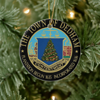A Very Dedham Christmas Ceramic Ornament