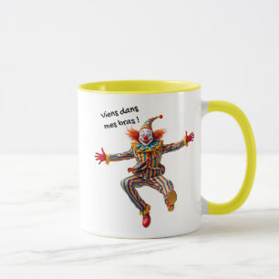 A very funny clown with his big red nose. mug
