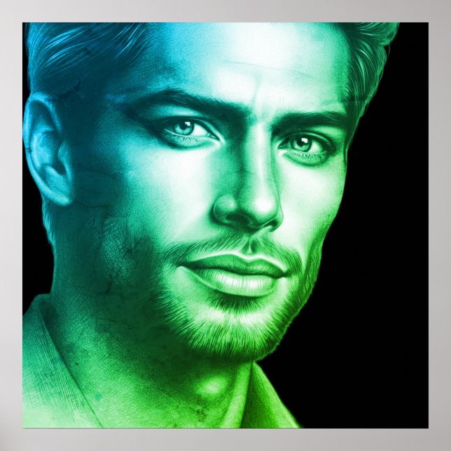 A Very Handsome Young Man on a 24x24 Wall Poster (Front)
