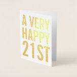 A Very Happy 21st Birthday Card<br><div class="desc">A very happy 21st birthday card.</div>