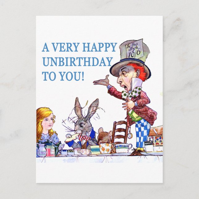 A Very Happy Unbirthday To You! Postcard (Front)
