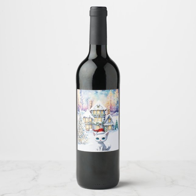 A VERY KIT KAT CHRISTMAS WINE LABEL (Front)
