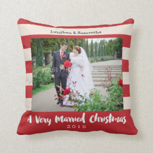 A Very Married Christmas, Photo Personalised Cushion