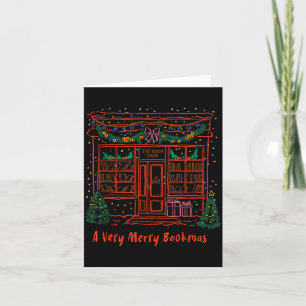 A Very Merry Bookmas Cozy Christmas Bookstore Holi Card
