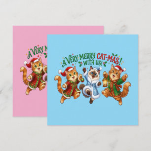 A Very Merry Cat-Mas Christmas Cats Card