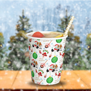 A Very Merry Cavalier King Charles Christmas Paper Cups