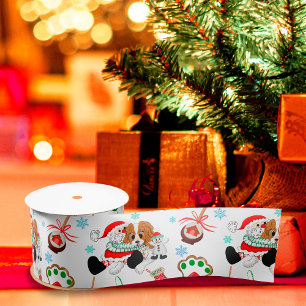 A Very Merry Cavalier King Charles Christmas  Satin Ribbon
