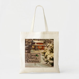 A Very Merry Christmas Classic Traditional Winter Tote Bag