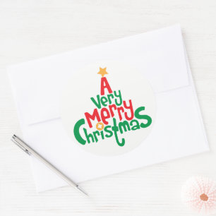 A Very Merry Christmas Festive Sticker