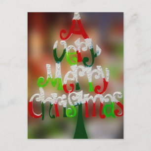 A Very Merry Christmas Holiday Postcard