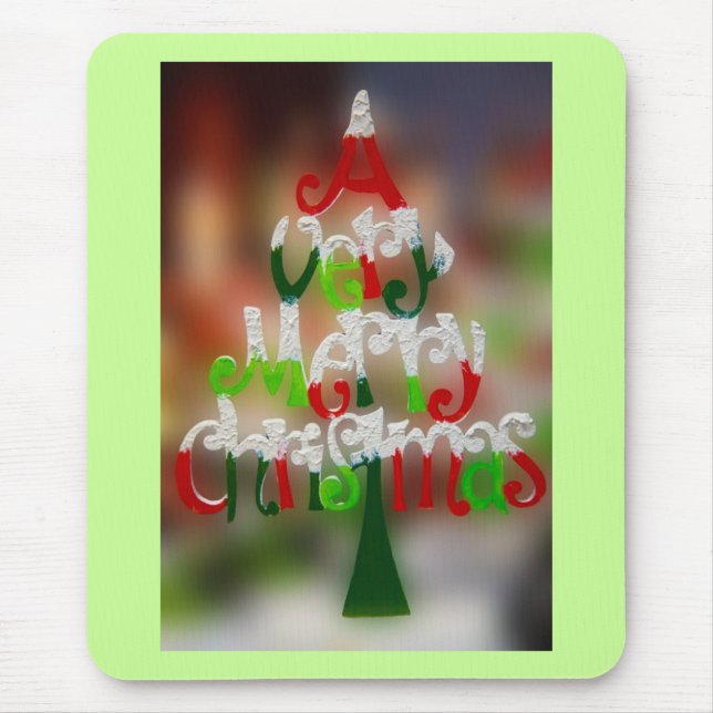 A Very Merry Christmas Mouse Pad (Front)