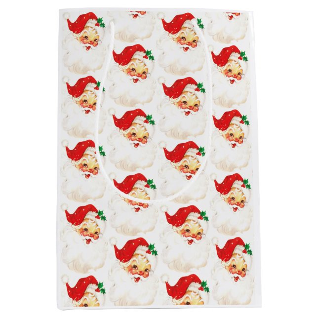 A very merry Christmas ,retro santa  Medium Gift Bag (Front)