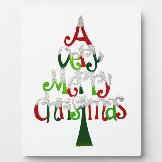 A Very Merry Christmas Tree Plaque (Front)