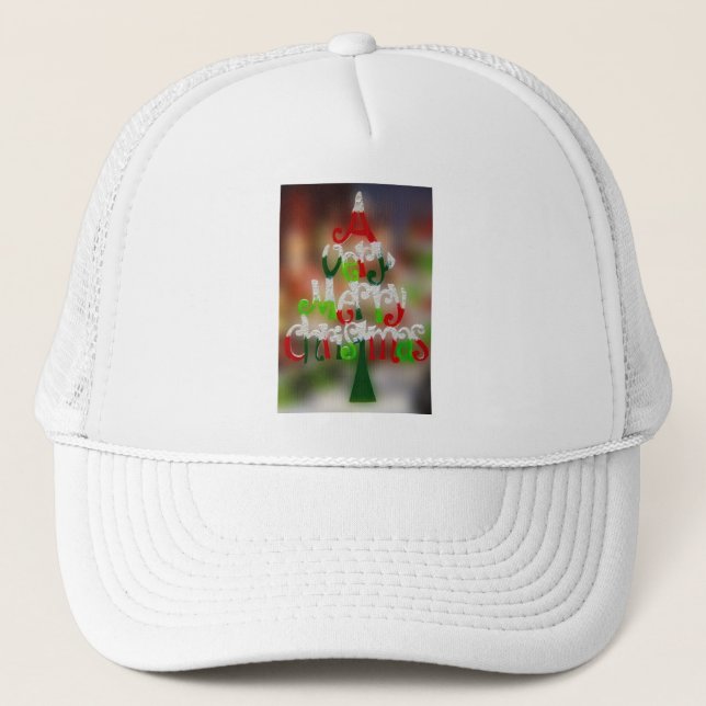 A Very Merry Christmas Trucker Hat (Front)