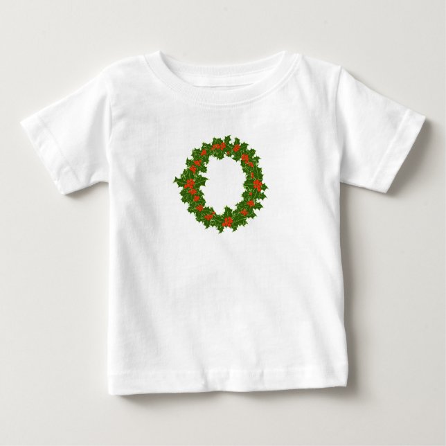 A Very Merry Christmas Wreath   Baby T-Shirt (Front)