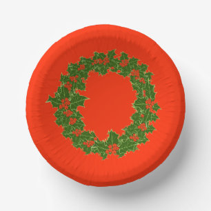 A Very Merry Christmas Wreath  Paper Plate