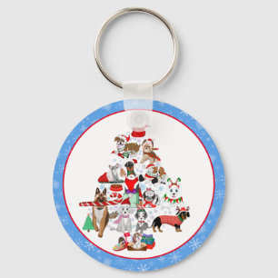 A Very Merry Doggie Christmas  Key Ring