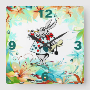 A Very Merry Unbirthday Square Wall Clock