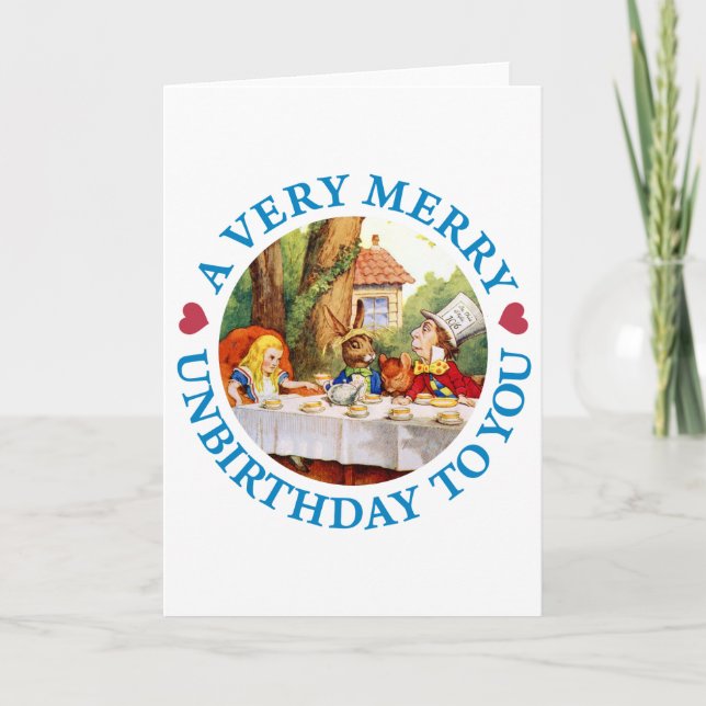 A VERY MERRY UNBIRTHDAY TO YOU HOLIDAY CARD (Front)