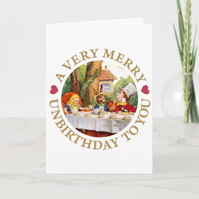 A VERY MERRY UNBIRTHDAY TO YOU! HOLIDAY CARD (Front)