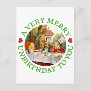 A Very Merry Unbirthday to You! Holiday Postcard