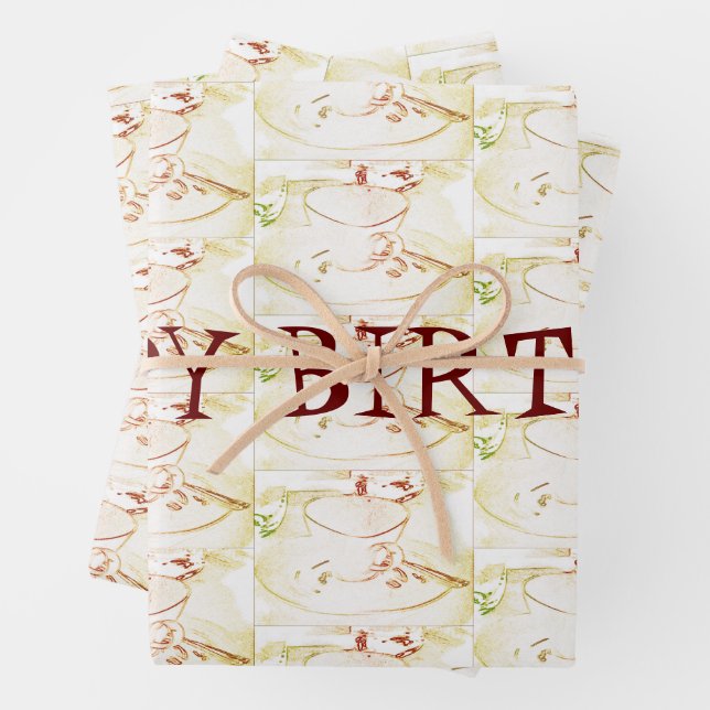 A Very Merry Unbirthday Wrapping Paper Sheet Set (In situ)