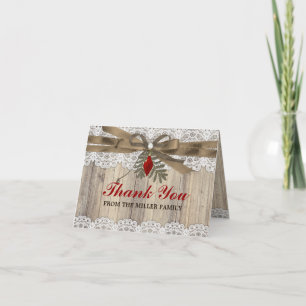 A Very Merry Vintage Christmas Thank You Card