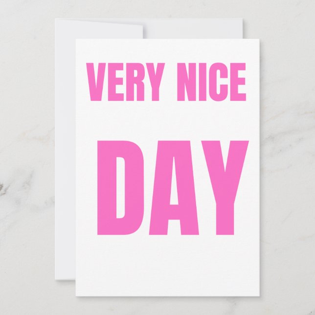 A very nice day" holiday card (Front)