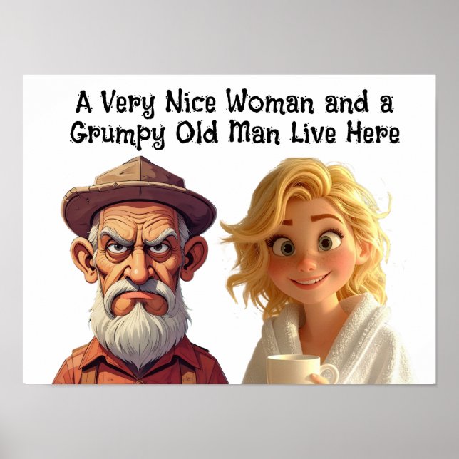 A very Nice Woman and Grumpy Old Man Poster (Front)