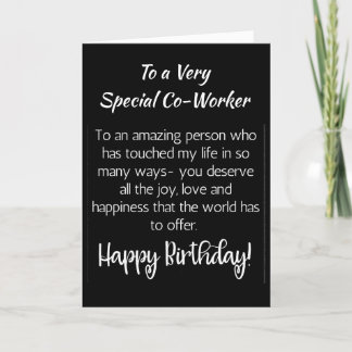 **A VERY SPECIAL CO-WORKER** ON YOUR BIRTHDAY CARD