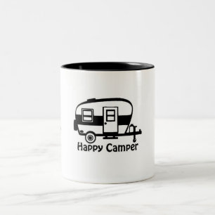 A VERY SPECIAL *HAPPY CAMPER MUG* Two-Tone COFFEE MUG