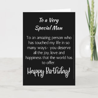 **A VERY SPECIAL MAN** ON YOUR BIRTHDAY CARD