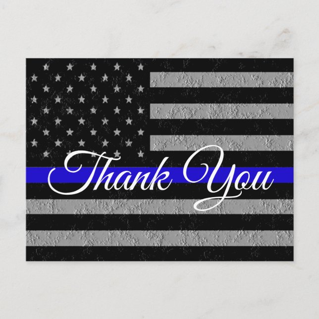 A VERY SPECIAL THANK YOU SUPPORT POLICE POSTCARD (Front)