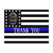 A VERY SPECIAL THANK YOU SUPPORT POLICE POSTCARD