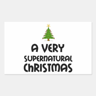 A VERY SUPERNATURAL CHRISTMAS RECTANGULAR STICKER