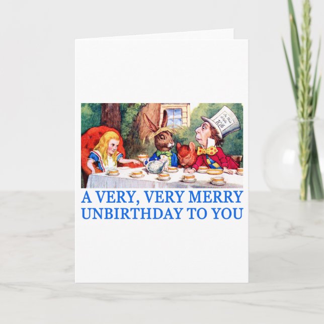 A VERY, VERY MERRY UNBIRTHDAY TO YOU! HOLIDAY CARD (Front)