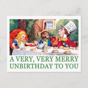 A VERY, VERY MERRY UNBIRTHDAY TO YOU! HOLIDAY POSTCARD