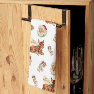 A Very Vintage Christmas Tea Towel