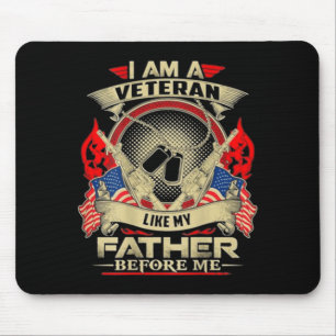 A Veteran Like Father Before Design On Back Mouse Pad