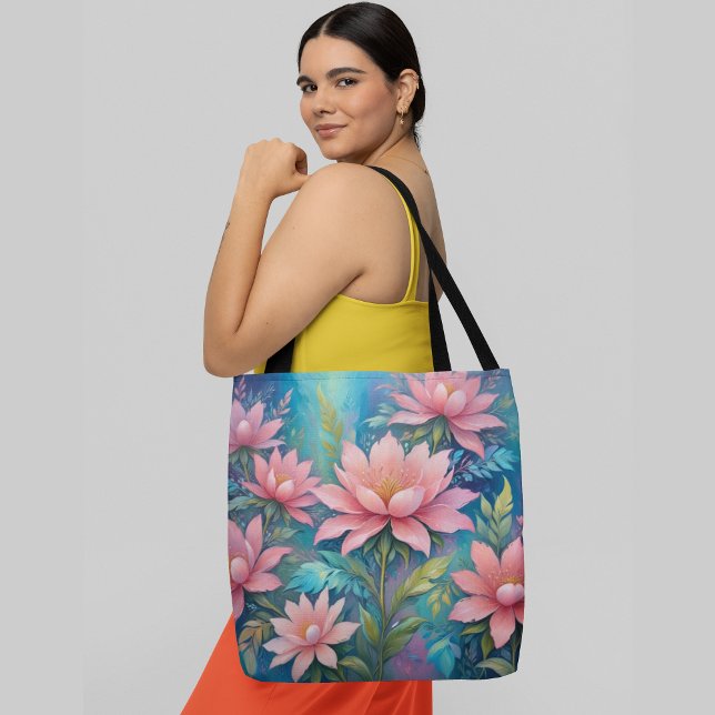 A vibrant and colourful digital painting a lush tote bag (Creator Uploaded)