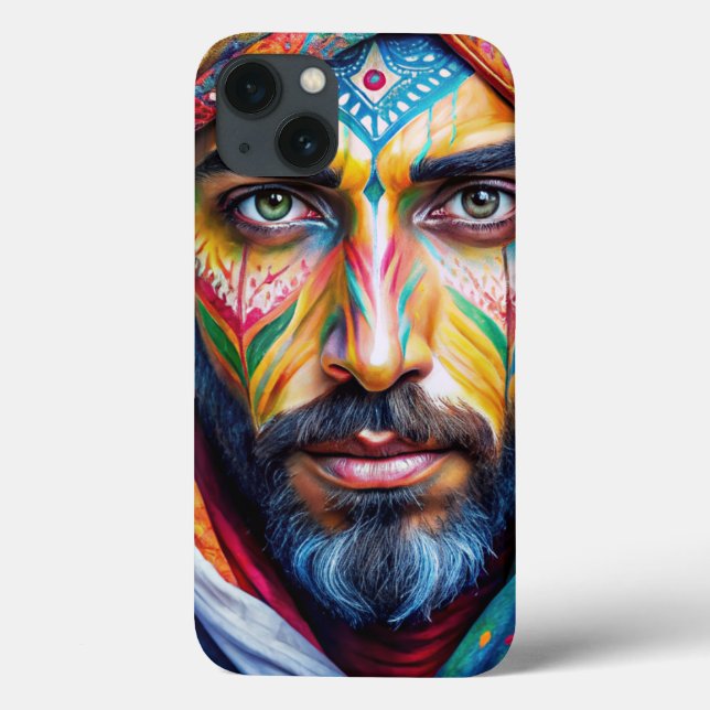 A Vibrant and Striking Portrait of a Man Case-Mate iPhone Case (Back)