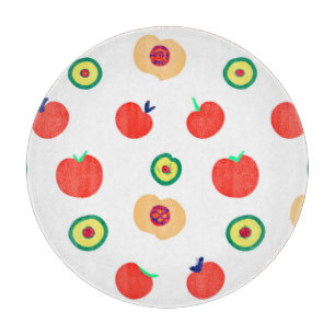 A Vibrant Apples Fruit Patterns Design   Cutting Board
