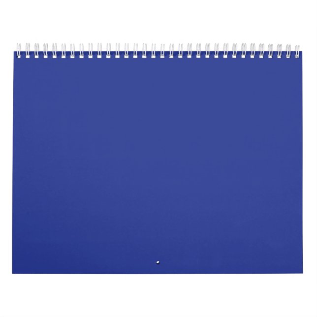 A vibrant blue backdrop with a clean white square  calendar (Cover)
