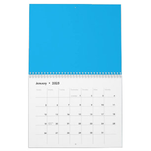 A vibrant blue sky with a few scattered white clou calendar
