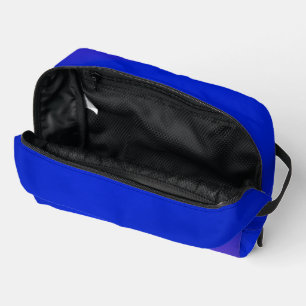 A vibrant blue zippered pouch with a subtle 
